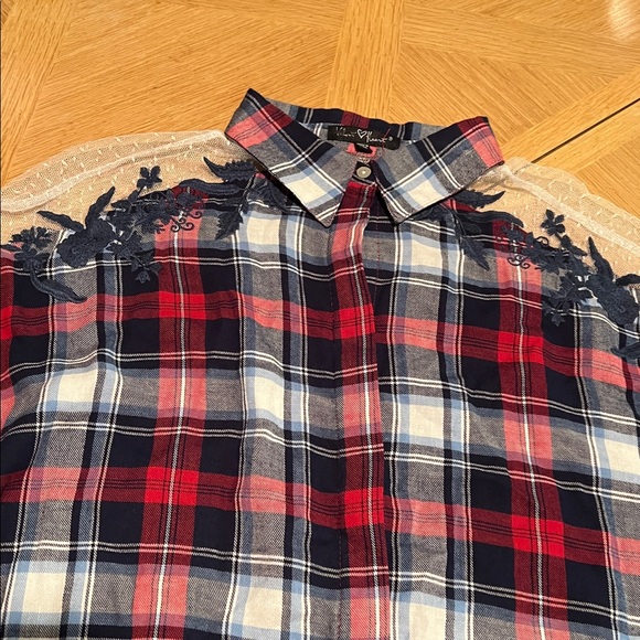 Velvet and heart size medium flannel shirt - Picture 2 of 4